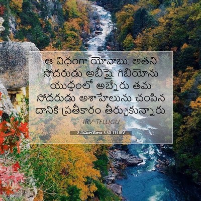 Picture 07 - 2 సమూయేలు 3:30 TELIRV - ఆ విధంగా యోవాబు, - Bible Verse Picture