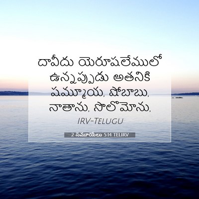 Picture 07 - 2 సమూయేలు 5:14 TELIRV - దావీదు - Bible Verse Picture