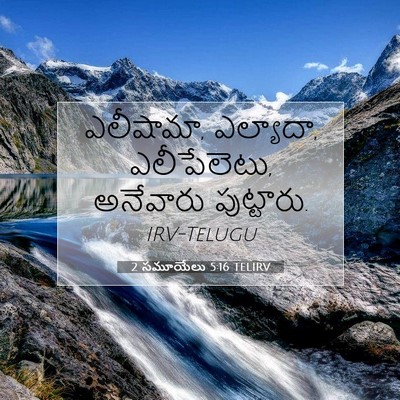 Picture 07 - 2 సమూయేలు 5:16 TELIRV - ఎలీషామా, ఎల్యాదా, - Bible Verse Picture