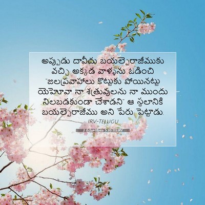 Picture 07 - 2 సమూయేలు 5:20 TELIRV - అప్పుడు దావీదు - Bible Verse Picture