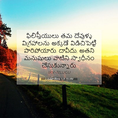 Picture 07 - 2 సమూయేలు 5:21 TELIRV - ఫిలిష్తీయులు తమ - Bible Verse Picture