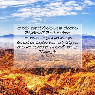 Picture 07 - 2 సమూయేలు 6:5 TELIRV - దావీదు, - Bible Verse Picture