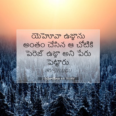 Picture 07 - 2 సమూయేలు 6:8 TELIRV - యెహోవా ఉజ్జాను - Bible Verse Picture