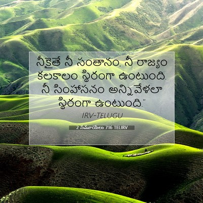 Picture 07 - 2 సమూయేలు 7:16 TELIRV - నీకైతే నీ సంతానం, - Bible Verse Picture