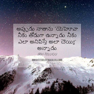 Picture 07 - 2 సమూయేలు 7:3 TELIRV - అప్పుడు నాతాను - Bible Verse Picture