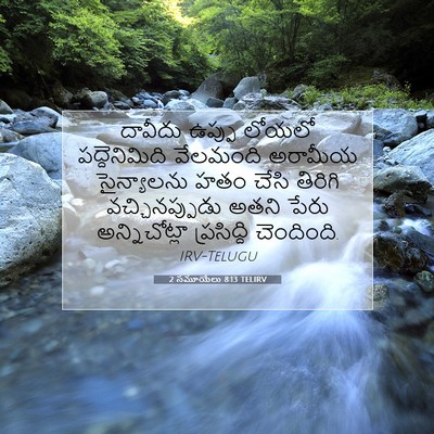 Picture 07 - 2 సమూయేలు 8:13 TELIRV - దావీదు ఉప్పు - Bible Verse Picture