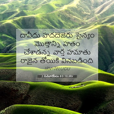 Picture 07 - 2 సమూయేలు 8:9 TELIRV - దావీదు హదదెజెరు - Bible Verse Picture