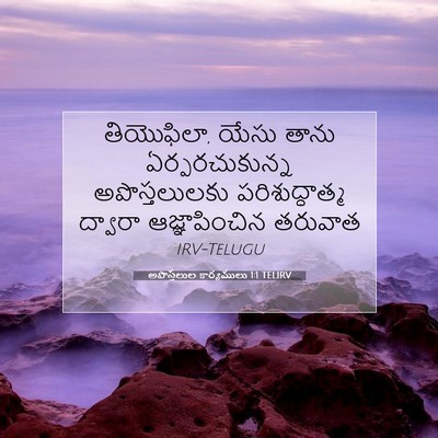 Picture 07 - అపొస్తలుల కార్యములు 1:1 TELIRV - తియొఫిలా, యేసు - Bible Verse Picture