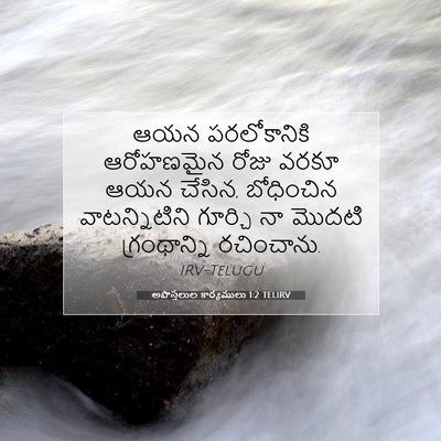 Picture 07 - అపొస్తలుల కార్యములు 1:2 TELIRV - ఆయన పరలోకానికి - Bible Verse Picture