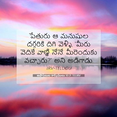 Picture 07 - అపొస్తలుల కార్యములు 10:21 TELIRV - పేతురు ఆ మనుషుల - Bible Verse Picture