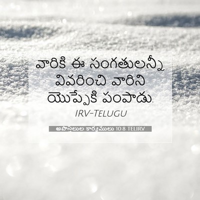 Picture 07 - అపొస్తలుల కార్యములు 10:8 TELIRV - వారికి ఈ - Bible Verse Picture