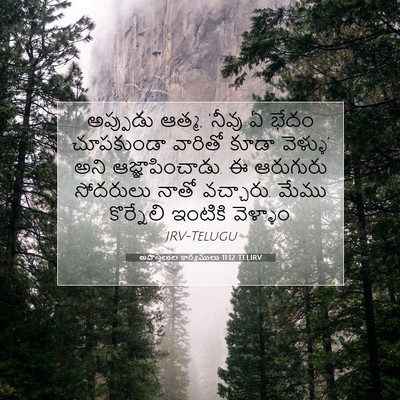 Picture 07 - అపొస్తలుల కార్యములు 11:12 TELIRV - అప్పుడు ఆత్మ, - Bible Verse Picture