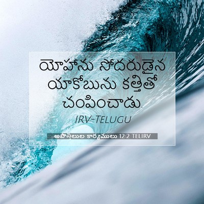 Picture 07 - అపొస్తలుల కార్యములు 12:2 TELIRV - యోహాను సోదరుడైన - Bible Verse Picture