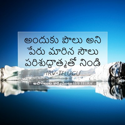 Picture 07 - అపొస్తలుల కార్యములు 13:9 TELIRV - అందుకు పౌలు అని - Bible Verse Picture