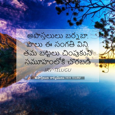 Picture 07 - అపొస్తలుల కార్యములు 14:14 TELIRV - అపొస్తలులు - Bible Verse Picture