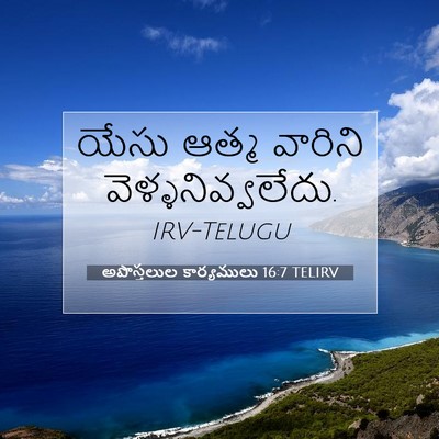 Picture 07 - అపొస్తలుల కార్యములు 16:7 TELIRV - యేసు ఆత్మ వారిని - Bible Verse Picture