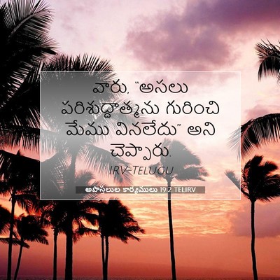 Picture 07 - అపొస్తలుల కార్యములు 19:2 TELIRV - వారు, “అసలు - Bible Verse Picture
