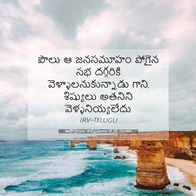 Picture 07 - అపొస్తలుల కార్యములు 19:30 TELIRV - పౌలు ఆ జనసమూహం - Bible Verse Picture
