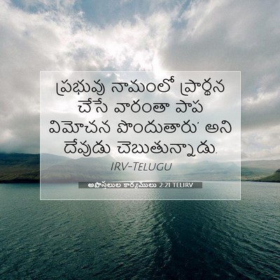 Picture 07 - అపొస్తలుల కార్యములు 2:21 TELIRV - ప్రభువు నామంలో - Bible Verse Picture