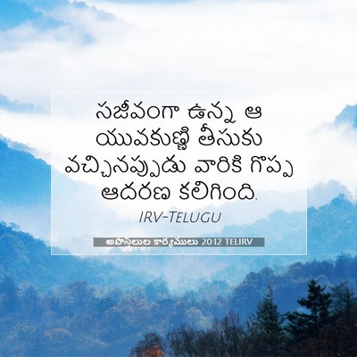 Picture 07 - అపొస్తలుల కార్యములు 20:12 TELIRV - సజీవంగా ఉన్న ఆ - Bible Verse Picture