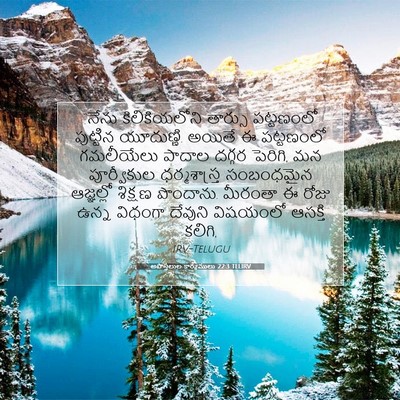 Picture 07 - అపొస్తలుల కార్యములు 22:3 TELIRV - “నేను కిలికియలోని - Bible Verse Picture