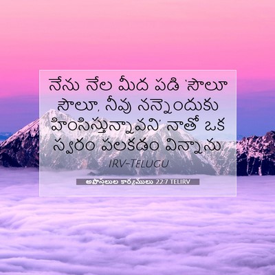 Picture 07 - అపొస్తలుల కార్యములు 22:7 TELIRV - నేను నేల మీద పడి - Bible Verse Picture