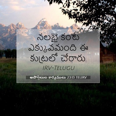 Picture 07 - అపొస్తలుల కార్యములు 23:13 TELIRV - నలభై కంటే - Bible Verse Picture