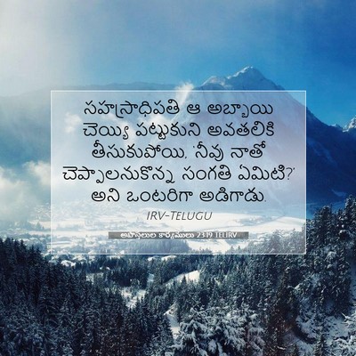 Picture 07 - అపొస్తలుల కార్యములు 23:19 TELIRV - సహస్రాధిపతి ఆ - Bible Verse Picture