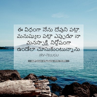 Picture 07 - అపొస్తలుల కార్యములు 24:16 TELIRV - ఈ విధంగా నేను - Bible Verse Picture
