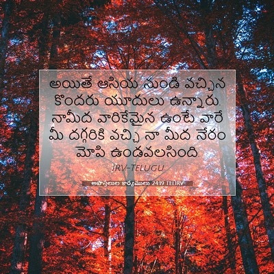 Picture 07 - అపొస్తలుల కార్యములు 24:19 TELIRV - అయితే ఆసియ నుండి - Bible Verse Picture