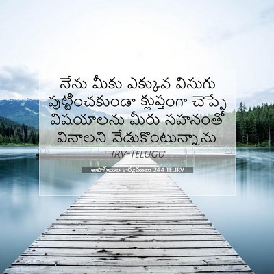 Picture 07 - అపొస్తలుల కార్యములు 24:4 TELIRV - నేను మీకు ఎక్కువ - Bible Verse Picture