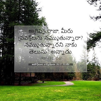 Picture 07 - అపొస్తలుల కార్యములు 26:27 TELIRV - అగ్రిప్ప రాజా, - Bible Verse Picture