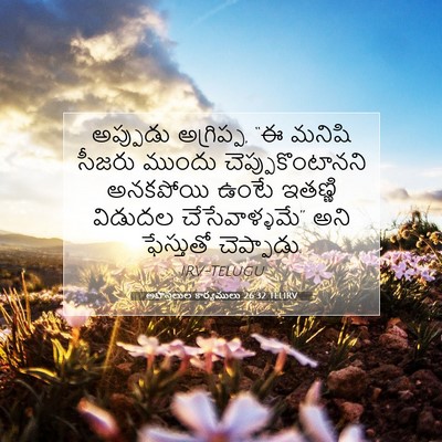 Picture 07 - అపొస్తలుల కార్యములు 26:32 TELIRV - అప్పుడు అగ్రిప్ప, - Bible Verse Picture