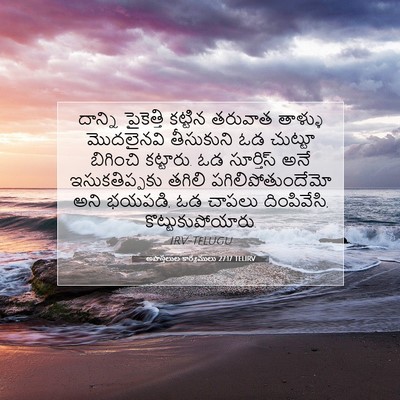 Picture 07 - అపొస్తలుల కార్యములు 27:17 TELIRV - దాన్ని పైకెత్తి - Bible Verse Picture