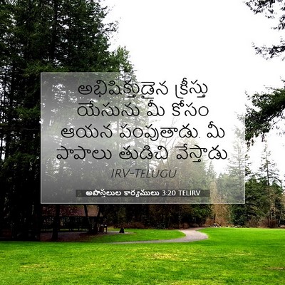Picture 07 - అపొస్తలుల కార్యములు 3:20 TELIRV - అభిషిక్తుడైన - Bible Verse Picture