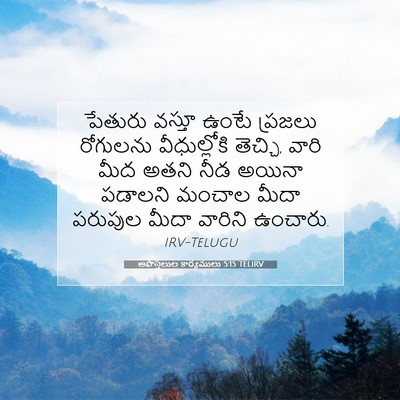 Picture 07 - అపొస్తలుల కార్యములు 5:15 TELIRV - పేతురు వస్తూ ఉంటే - Bible Verse Picture