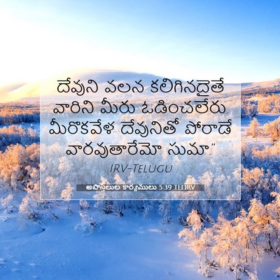 Picture 07 - అపొస్తలుల కార్యములు 5:39 TELIRV - దేవుని వలన - Bible Verse Picture