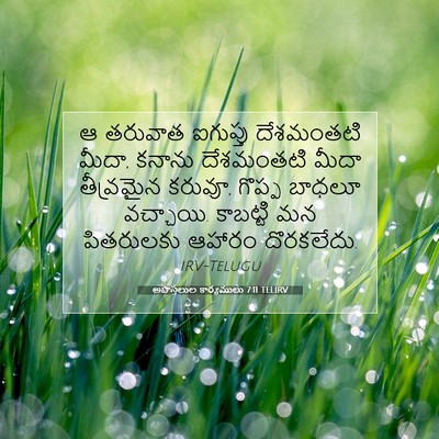 Picture 07 - అపొస్తలుల కార్యములు 7:11 TELIRV - ఆ తరువాత ఐగుప్తు - Bible Verse Picture