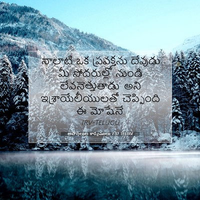 Picture 07 - అపొస్తలుల కార్యములు 7:37 TELIRV - ‘నాలాటి ఒక - Bible Verse Picture