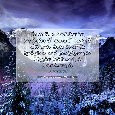 Picture 07 - అపొస్తలుల కార్యములు 7:51 TELIRV - “మీరు మెడ - Bible Verse Picture