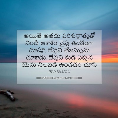 Picture 07 - అపొస్తలుల కార్యములు 7:55 TELIRV - అయితే అతడు - Bible Verse Picture