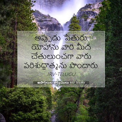 Picture 07 - అపొస్తలుల కార్యములు 8:17 TELIRV - అప్పుడు పేతురు, - Bible Verse Picture