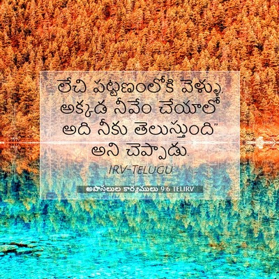 Picture 07 - అపొస్తలుల కార్యములు 9:6 TELIRV - లేచి పట్టణంలోకి - Bible Verse Picture