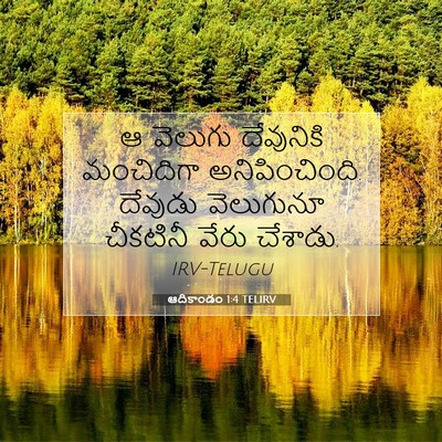 Picture 07 - ఆదికాండం 1:4 TELIRV - ఆ వెలుగు దేవునికి - Bible Verse Picture