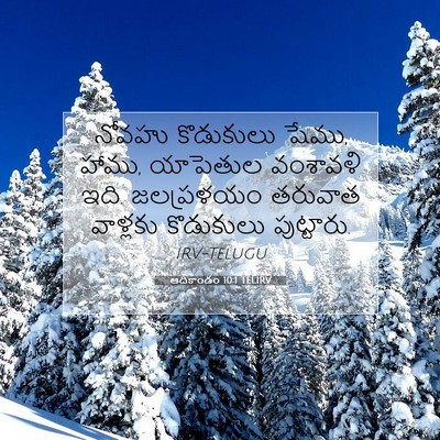 Picture 07 - ఆదికాండం 10:1 TELIRV - నోవహు కొడుకులు - Bible Verse Picture