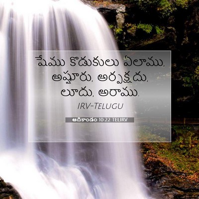 Picture 07 - ఆదికాండం 10:22 TELIRV - షేము కొడుకులు - Bible Verse Picture