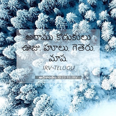 Picture 07 - ఆదికాండం 10:23 TELIRV - అరాము కొడుకులు - Bible Verse Picture