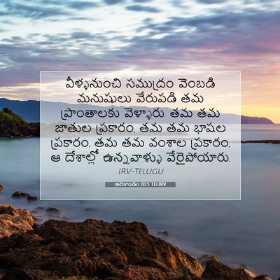 Picture 07 - ఆదికాండం 10:5 TELIRV - వీళ్ళనుంచి - Bible Verse Picture