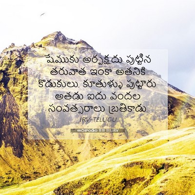 Picture 07 - ఆదికాండం 11:11 TELIRV - షేముకు అర్పక్షదు - Bible Verse Picture
