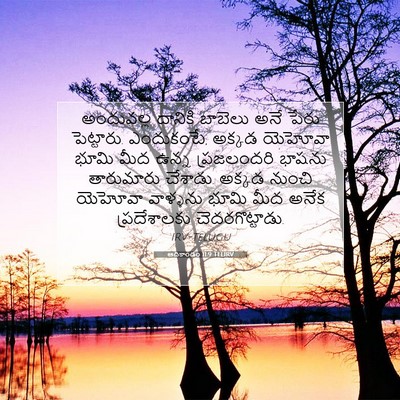 Picture 07 - ఆదికాండం 11:9 TELIRV - అందువల్ల దానికి - Bible Verse Picture